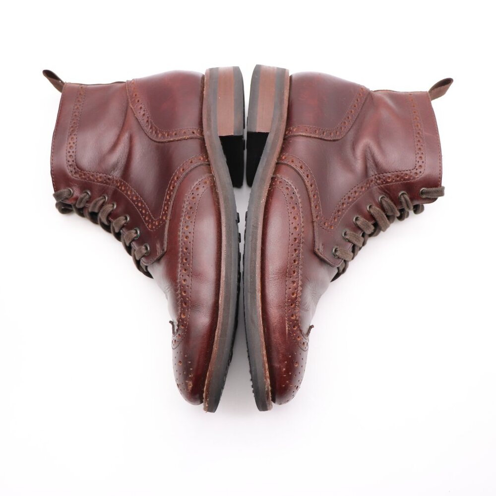 Thursday Boot Company Boots Men’s Size 9 Brown Leather Wingtip Lace Up - Picture 8 of 13